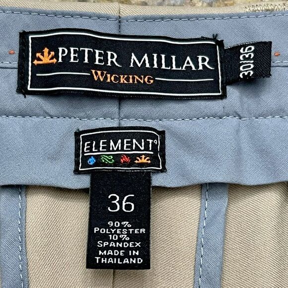 Peter Millar Wicking Elements Performance Pants.  Tan.  Size 36. - Picture 5 of 8